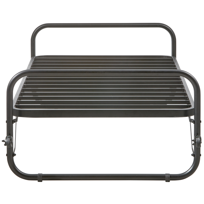 WOOOD Lucy Eenpersoonsbed - Metaal - Zwart - 57x95x206