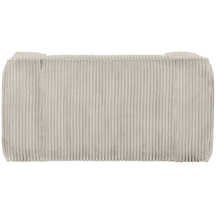 WOOOD Bean Fauteuil - Grove Ribstof - Naturel - 74x146x98