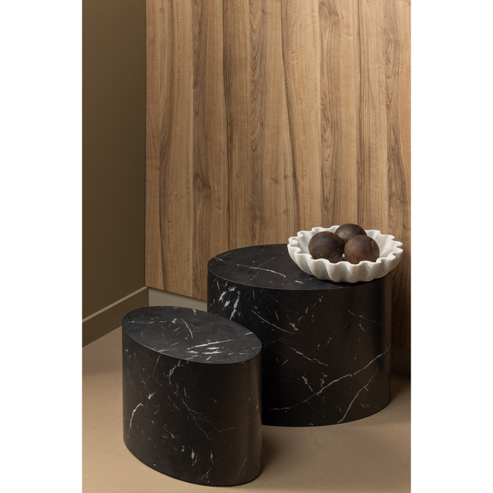 WOOOD Quint Bijzettafel - MDF - Zwart - 40x48x33