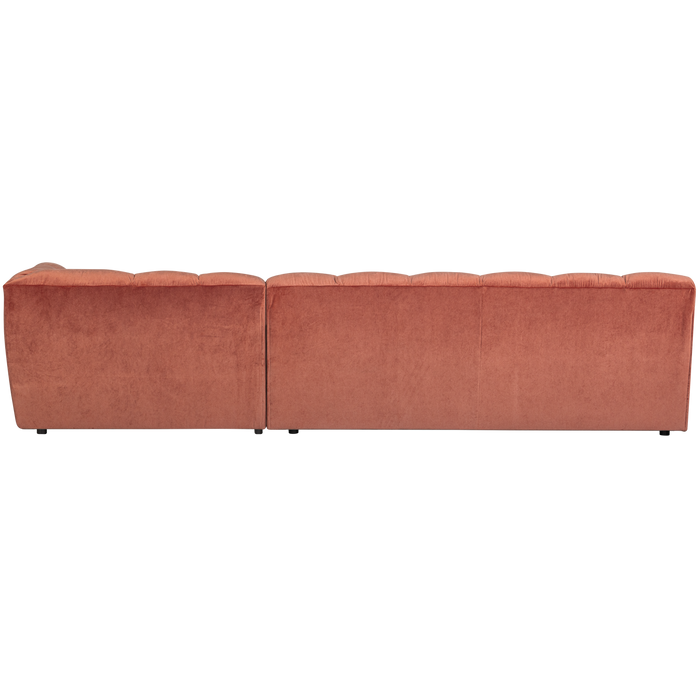 WOOOD Allure Chaise Longue Bank Rechts - Fluweel - Blush - 79x324x165