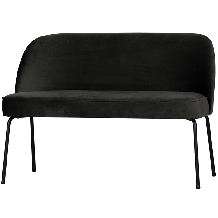 WOOOD Vogue Eetbank - Velvet - Zwart - 82,5x120x59