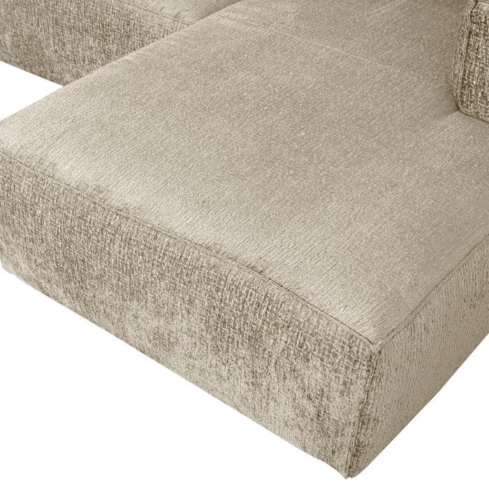 WOOOD Bean Hoekbank met Chaise Longue Rechts - Velvet - Buttermilk