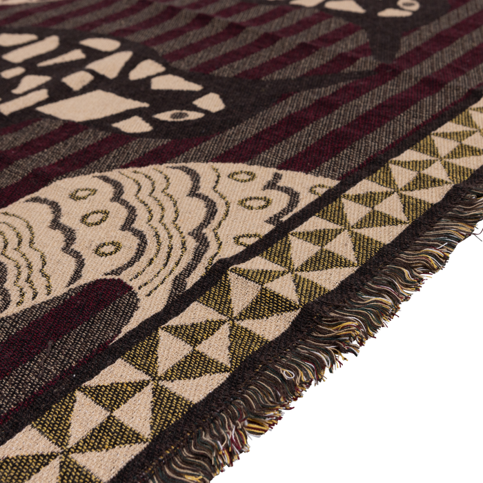 WOOOD Devote Jacquard Plaid - Katoen - Multiekleur - 1x130x170