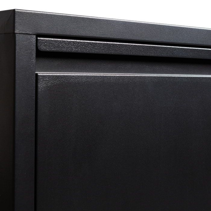 WOOOD Sabine 3-Vaks Schoenenkast - Metaal - Zwart - 103x66x16