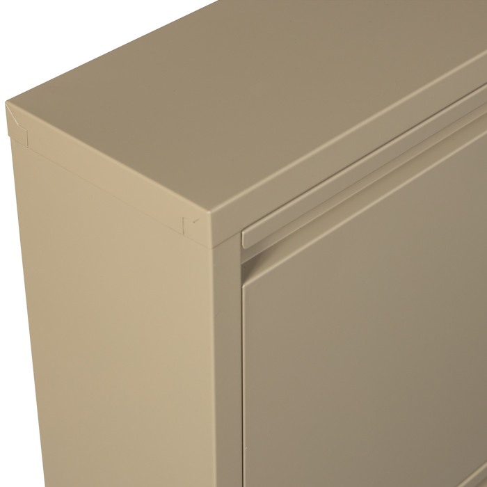 WOOOD Sabine 3-Vaks Schoenenkast - Metaal - Zand - 103x66x16