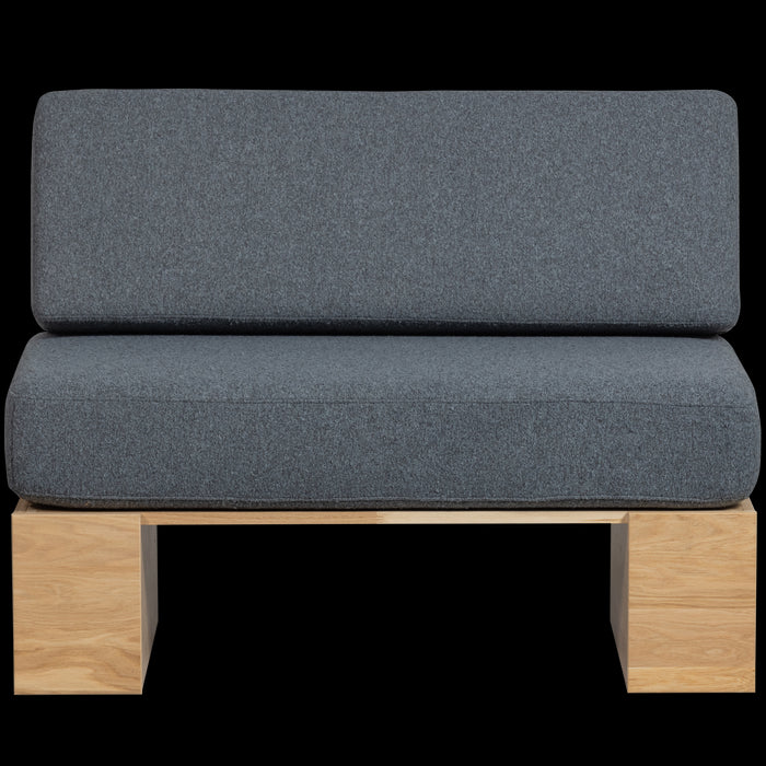 vtwonen Muurbankje incl. Kussens - Eiken - Naturel|Demin - 84x110x67