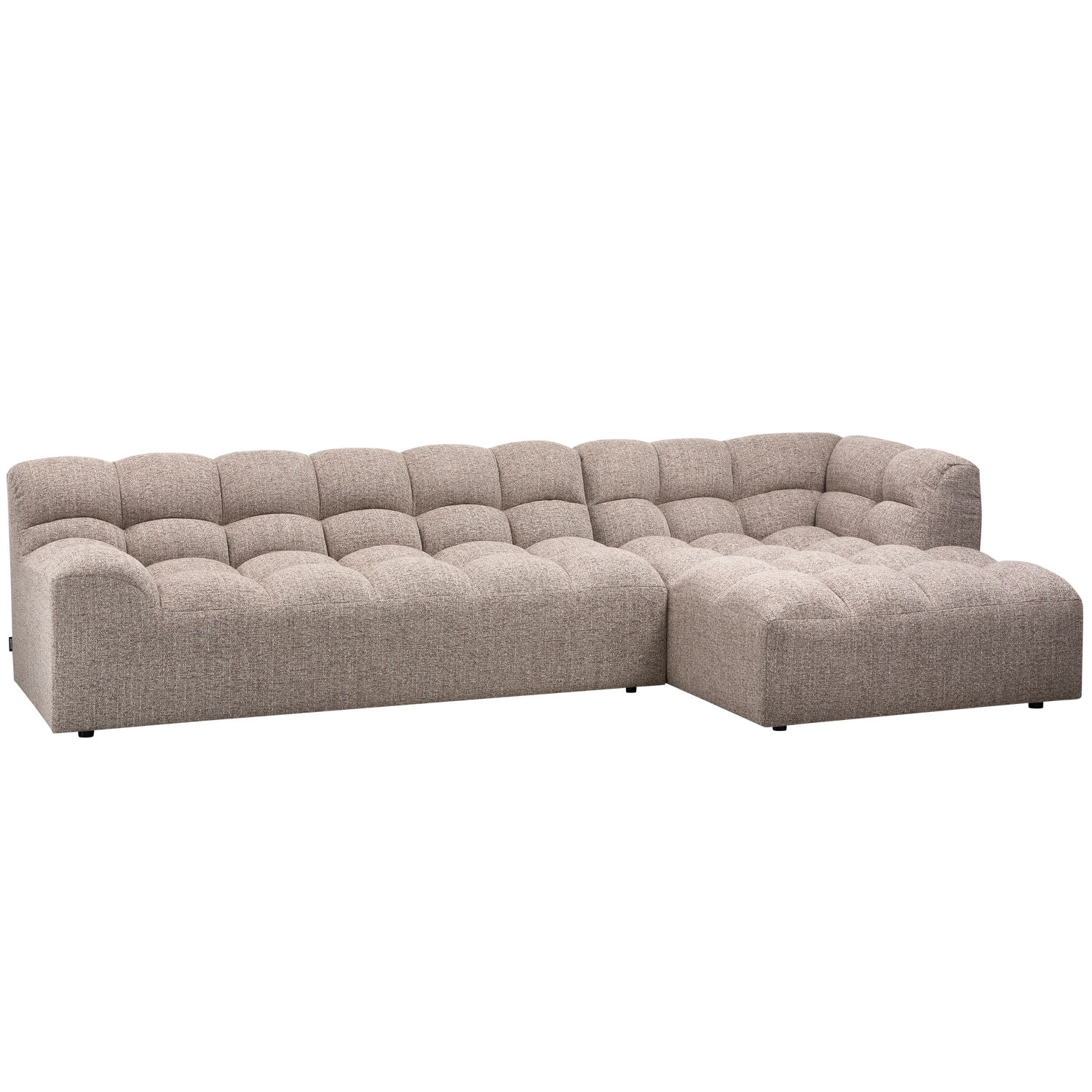WOOOD Allure Chaise Longue Bank - Polyester - Bruin Melange-79x324x165