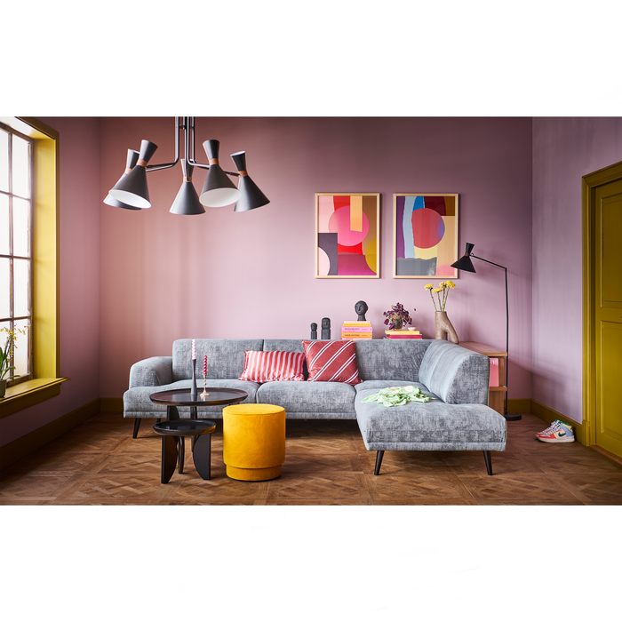 vtwonen Family 1-Zits Bank Element Ronde Hoek Links - Polyester - Zand