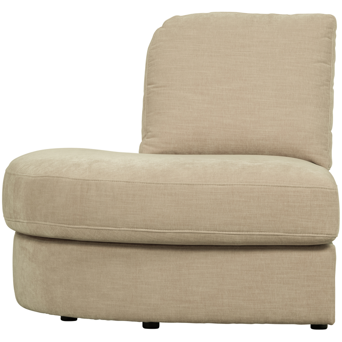 vtwonen Family 1-Zits Bank Element Ronde Hoek Links - Polyester - Zand