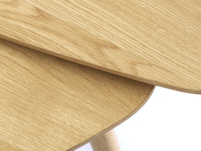 Giga Living - Salontafel Adda Rond Naturel Eiken Set van 2