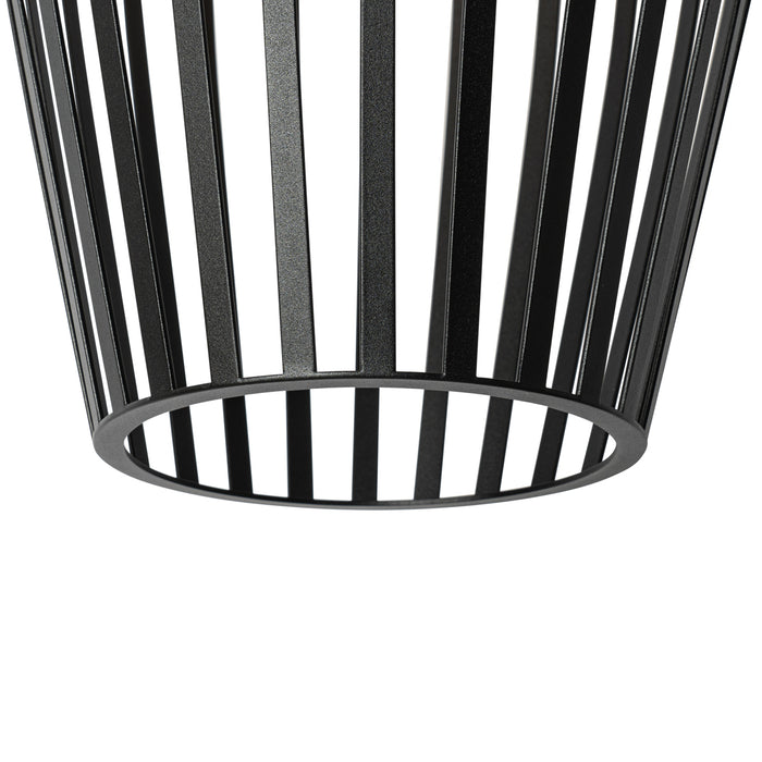 QAZQA Design hanglamp zwart met opaal IP44 - Angela