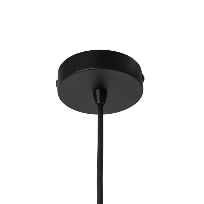 QAZQA Design hanglamp zwart met opaal IP44 - Angela