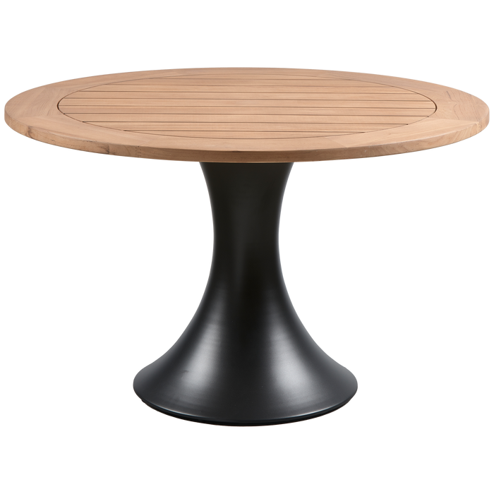 WOOOD Charley Tuintafel - Aluminium|Teak - Naturel - 76x122x122