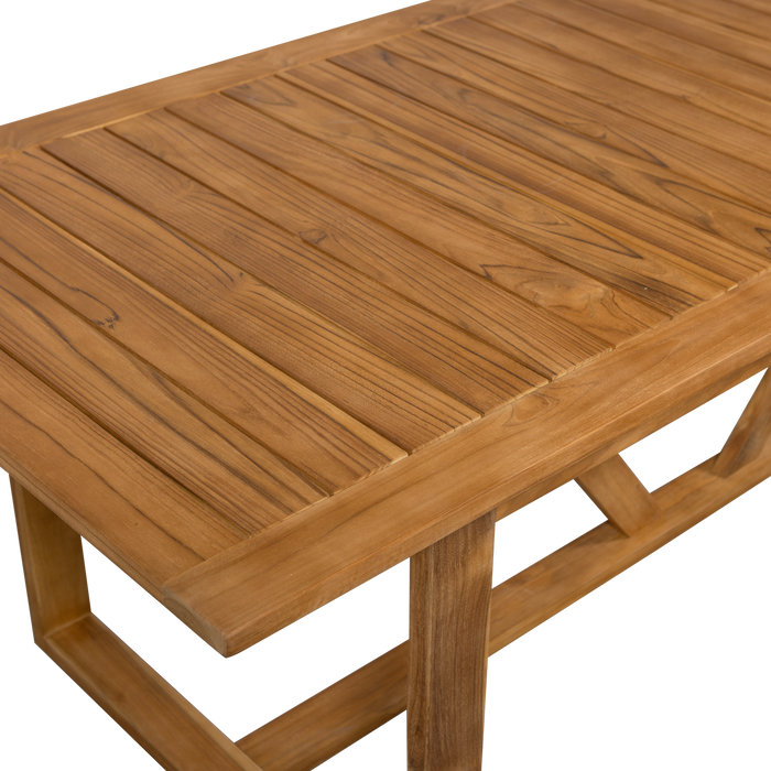 WOOOD Beaver Tuintafel - Teak - Naturel - 75x240x90