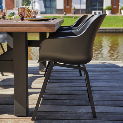 Hartman Sophie Element Tuinstoel - Set van 4 - Carbon Black
