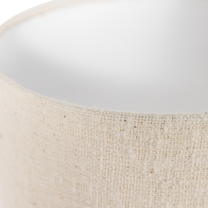 WOOOD Loft Vloerlamp - Metaal|Bouclé - Naturel - 130xØ30 cm