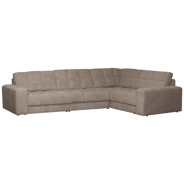 WOOOD Second Date Hoekbank Rechts - Grove Ribstof - Mud