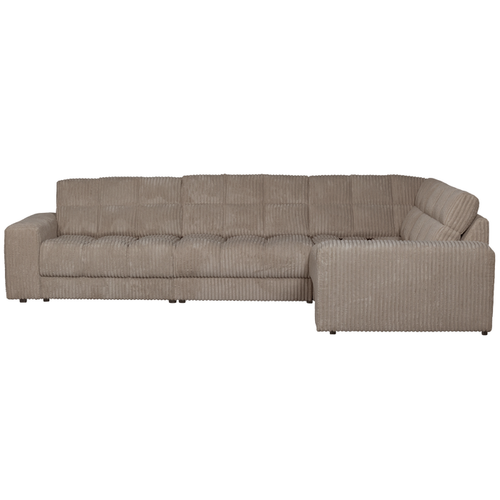 WOOOD Second Date Hoekbank Rechts - Grove Ribstof - Mud