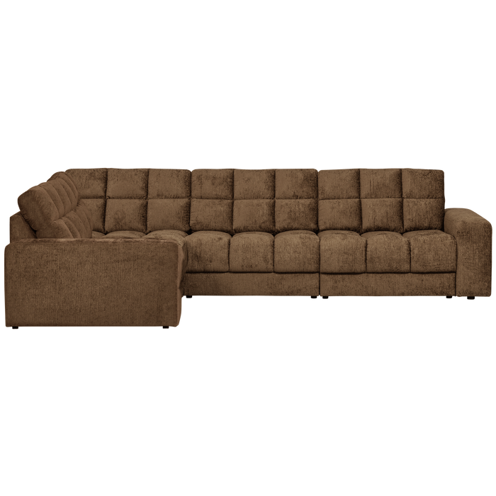 WOOOD Second Date Hoekbank Links - Structure Velvet - Brass