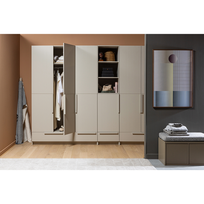 WOOOD Turner Opbergbank - Grenen - Mud - 39x80x44