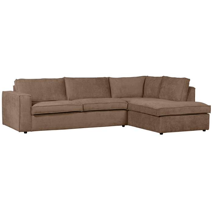 WOOOD Hoekbank Rechts Hajo - Chenille - Mud - 84x283x197