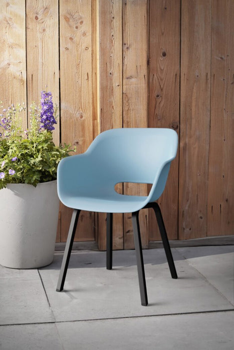 Keter Noa Tuinstoel - 2 stuks - 55x56,5x80cm - metalen frame - Blauw