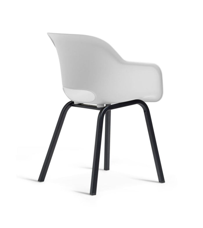 Keter Noa Tuinstoel - 2 stuks - 55x56.5x80cm - metalen onderstel - Wit