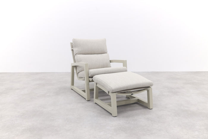 Hartman Gio loungestoel + voetenbank - Zand