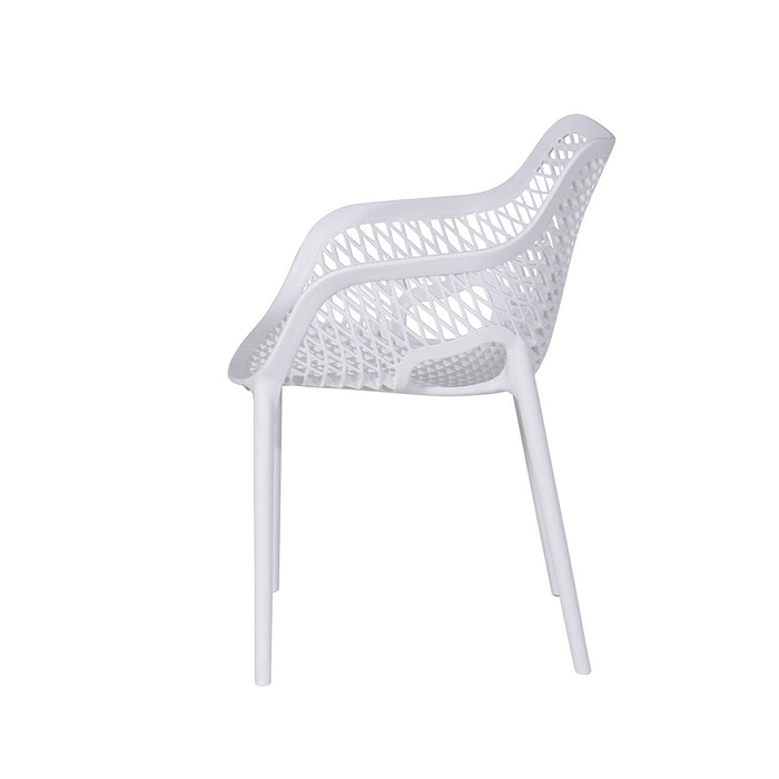 Garden Impressions Air XL kunststof tuinstoel wit - 4 stuks