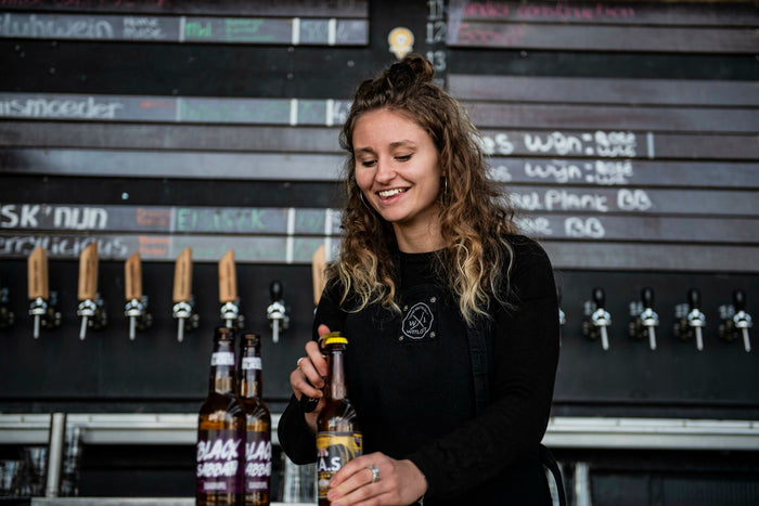 Denim schort zwart Witloft