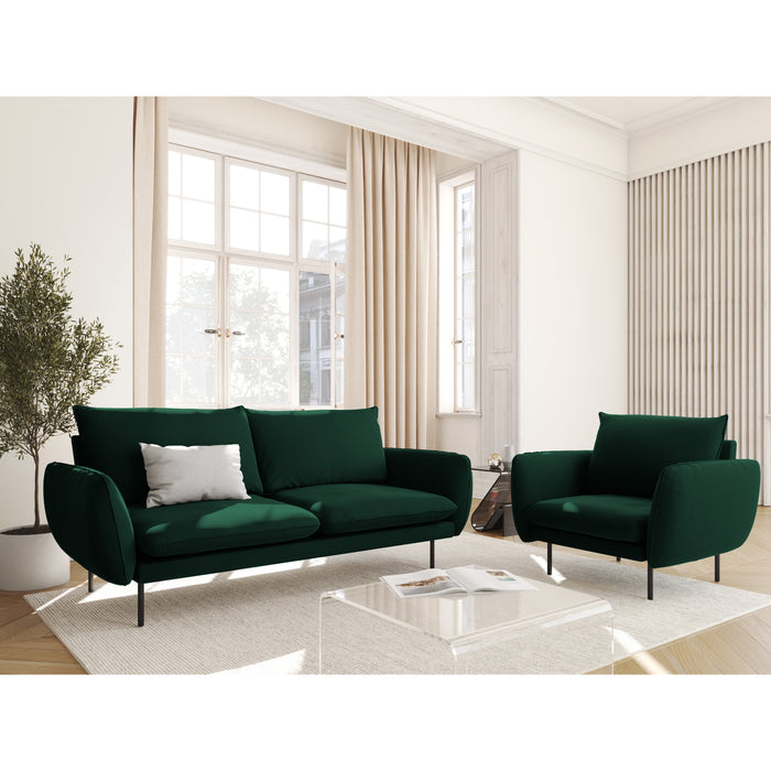 Cosmopolitan Design Vienna 2-zitsbank - Velvet - Flessengroen