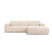Windsor & Co Lola Hoekbank met Chaise Longue Rechts - Bouclé - Lichtbeige