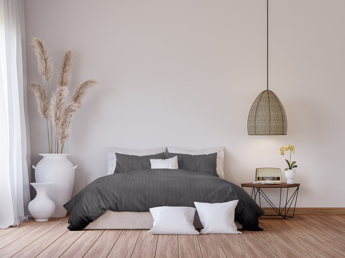 Ten Cate Katoensatijnen Dekbedovertrek - 200x200|220 - Antraciet