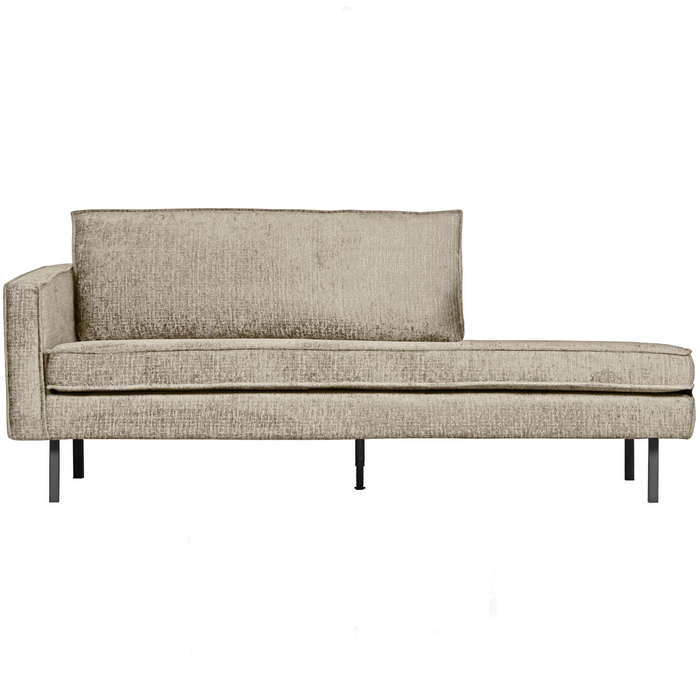 WOOOD Daybed Left Rodeo - Velvet - Wheatfield - 85x203x86