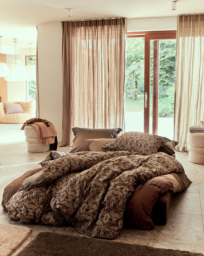 Dekbedovertrek Awake Multi | 140 x 200|220 cm | Bruin | Rood