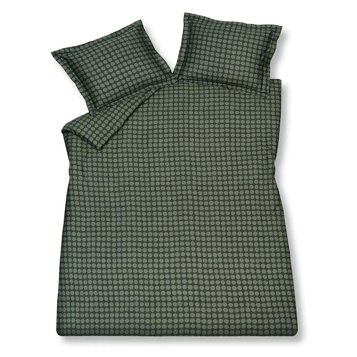Dekbedovertrek Buzz Olive | 200 cm x 200 cm | Groen | Satijnkatoen
