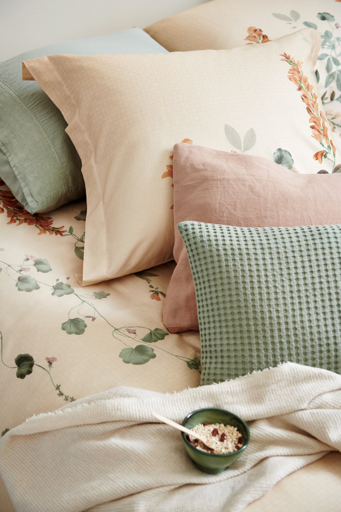 Dekbedovertrek Victoria Champagne | 200 x 200|220 cm | Beige | Roze | Oranje