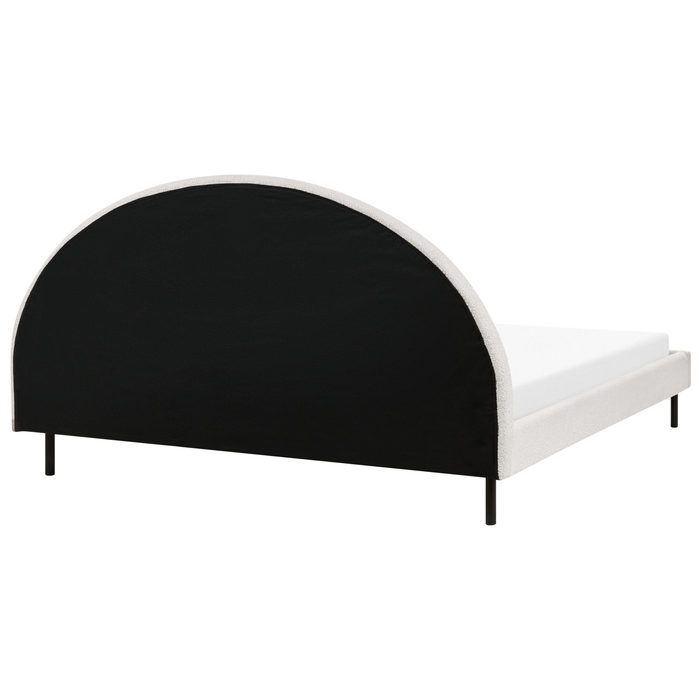 Beliani - MARGUT - Bed - Wit - 180 x 200 cm - Bouclé