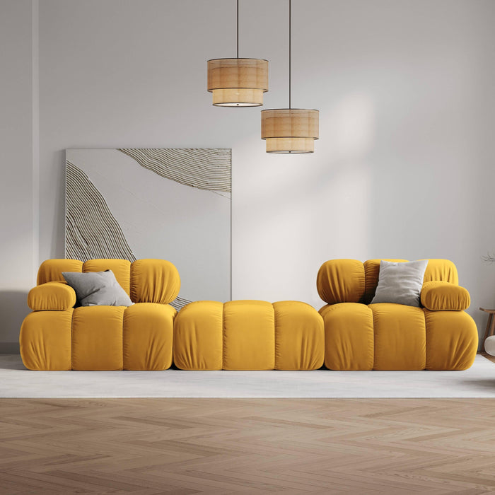 Milo Casa Tropea Modulaire 2-zitsbank met Hocker - Okergeel