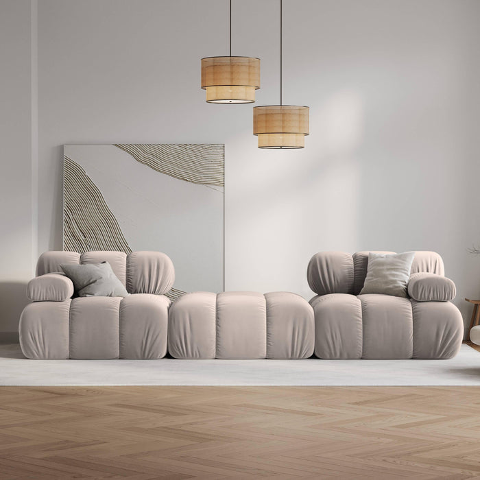 Milo Casa Tropea Modulaire 2-zitsbank met Hocker - Beige