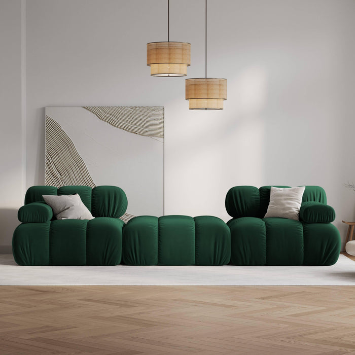 Milo Casa Tropea Modulaire 2-zitsbank met Hocker - Flessengroen