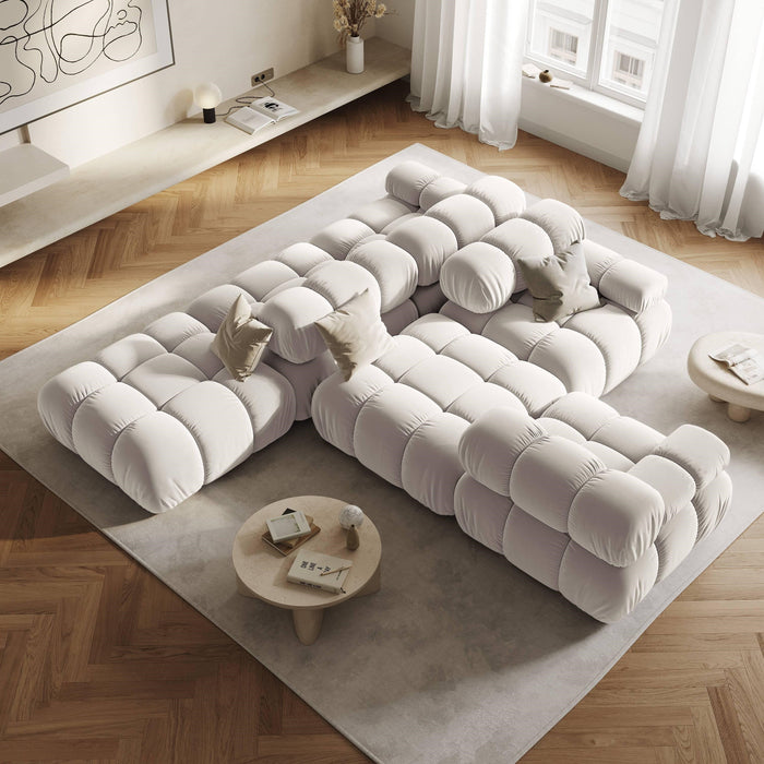 Milo Casa Tropea Modulair Bank Element - Hocker - Lichtbeige