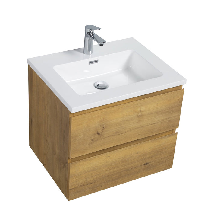 Badplaats Badkamermeubel Set Angela 60 cm - Eiken - Badmeubel