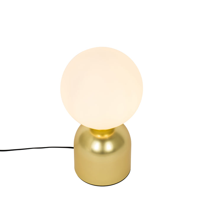 QAZQA Hotel chique tafellamp goud met opaal glas - Pallon Trend