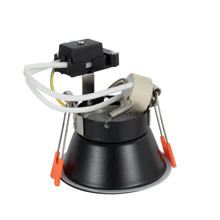 QAZQA Moderne inbouwspot zwart GU10 50mm IP44 - Dept