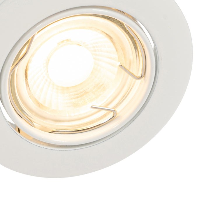 QAZQA Moderne inbouwspot wit 35 mm kantelbaar - Edu