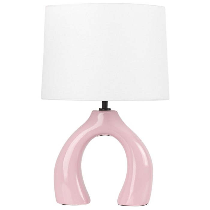 Beliani - ABBIE - Tafellamp - Roze - Keramiek