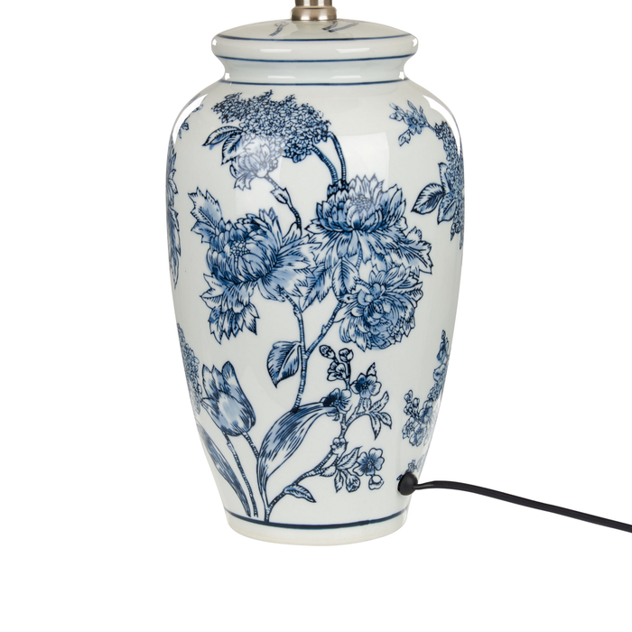 Beliani - BELUSO - Tafellamp - Wit|Blauw - Porselein