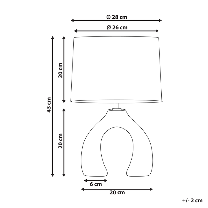 Beliani - ABBIE - Tafellamp - Lichtgroen - Keramiek