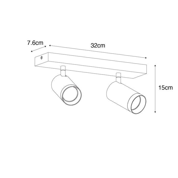 QAZQA Moderne plafondspot zwart verstelbaar 2-lichts - Jeana Luxe